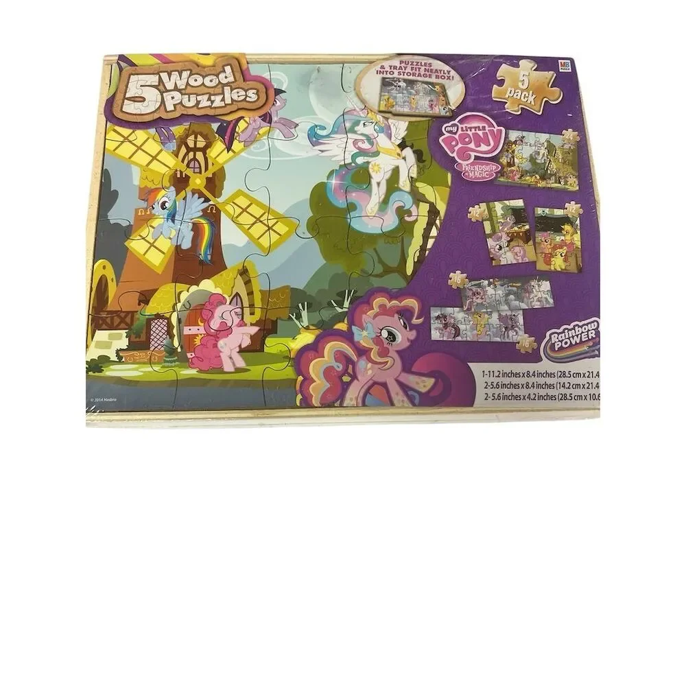 My Little Pony Friendship Is Magic 5 Wood Puzzles Pack Ages 4-7